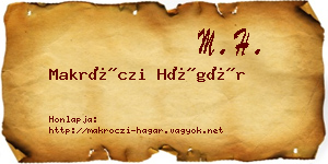 Makróczi Hágár névjegykártya